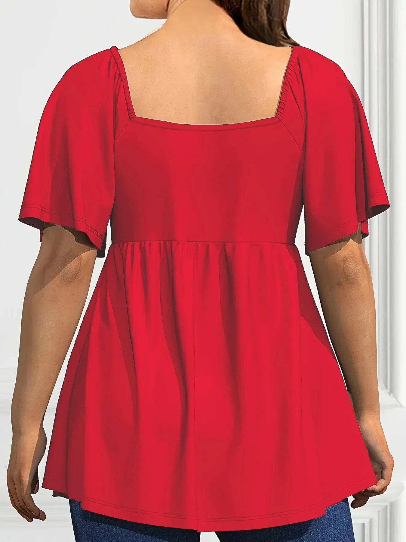 Funki Buys | Shirts | Women's Plus Size A Line Draw String Shirt
