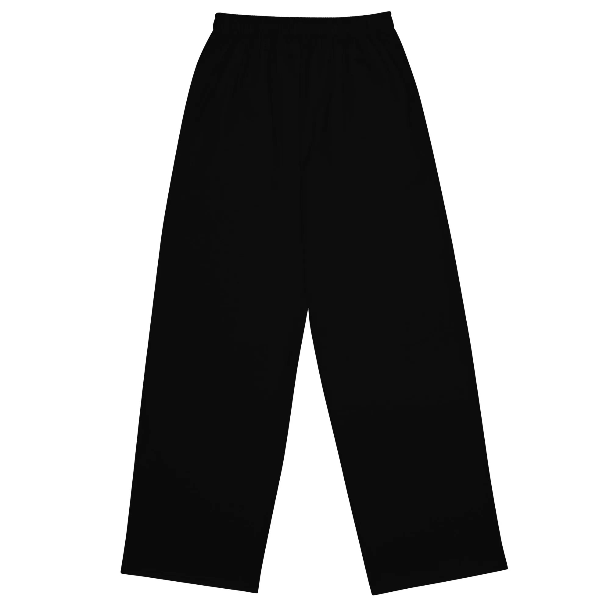 Funny Cat Skull & Crossbones All-over print black unisex wide-leg pants