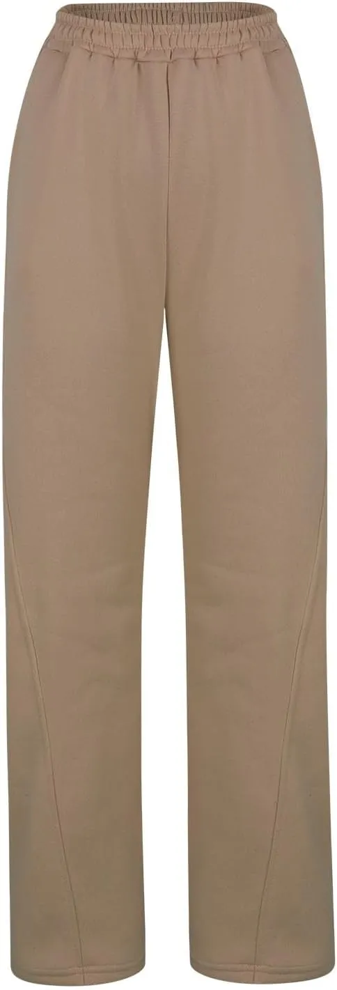 FZVYD Women's Wide Leg Sweatpants Baggy Straight Leg Lounge Pants Fall Outfits Athletic Joggers Casual Trousers with Pockets