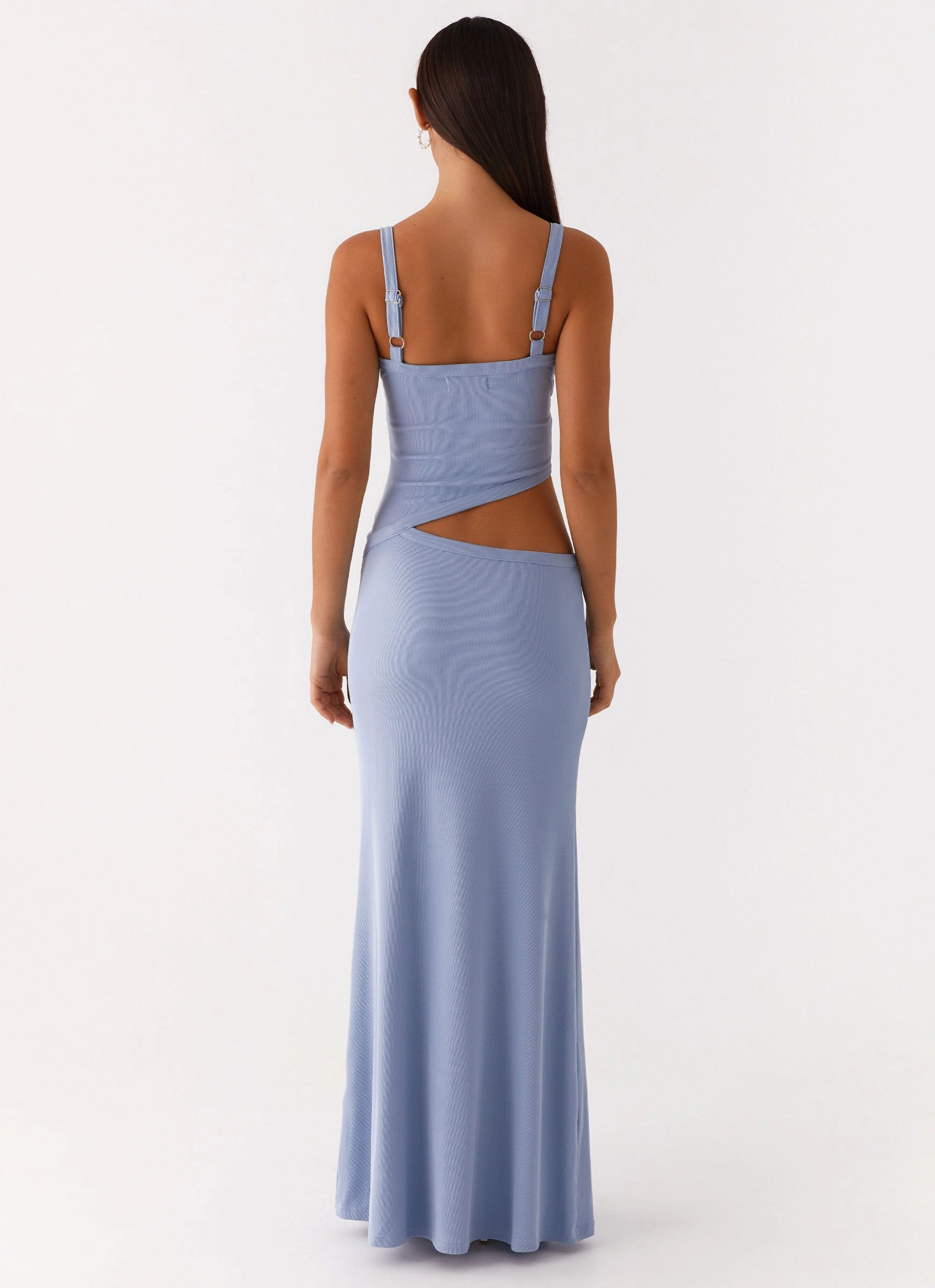 Decorative-Design Versatile Comfort Wear Jocelyn Maxi Dress - Blue