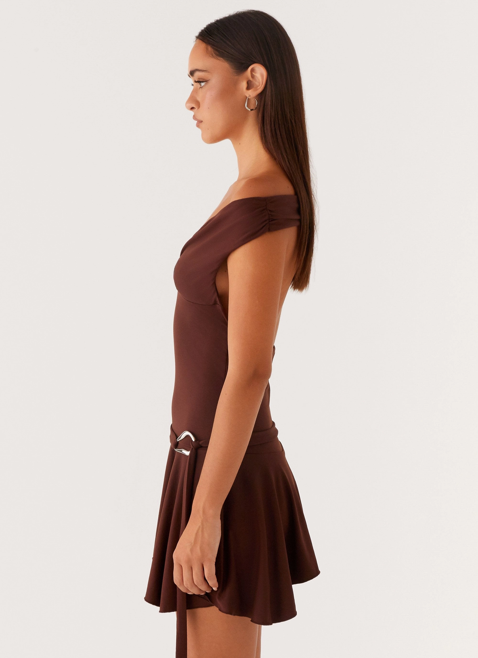 Saffira Mini Dress - Chocolate Versatile Layering