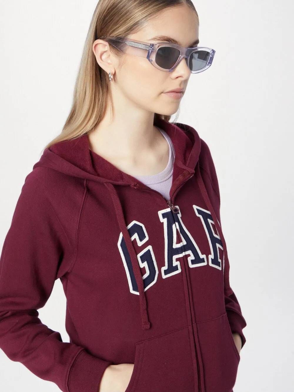 GAP Zip Sweatshirt, Red Wine