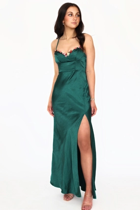 Reflective Trim Details Garden State Maxi Dress