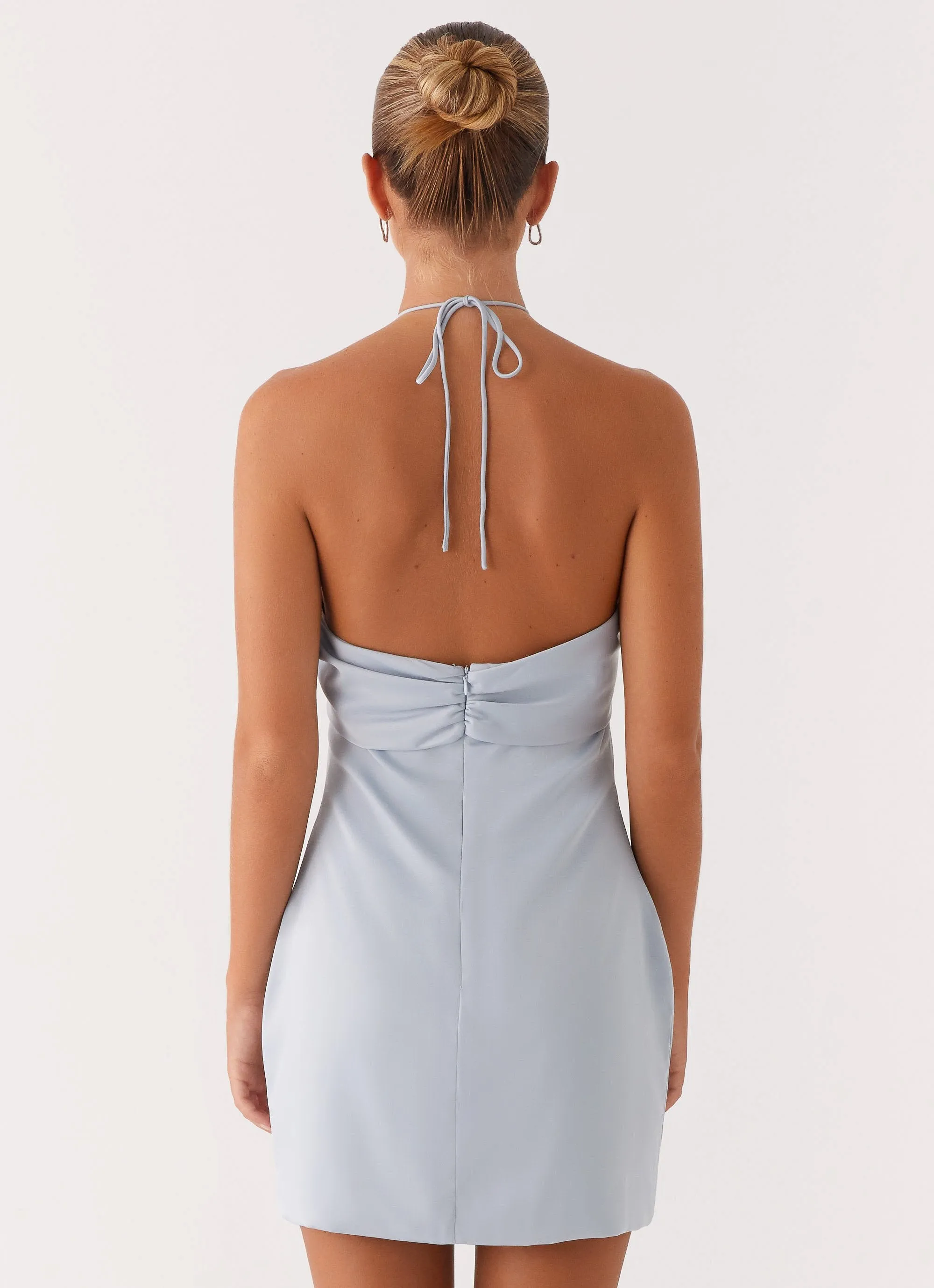 Pastel Shade Cecelia Mini Dress - Blue