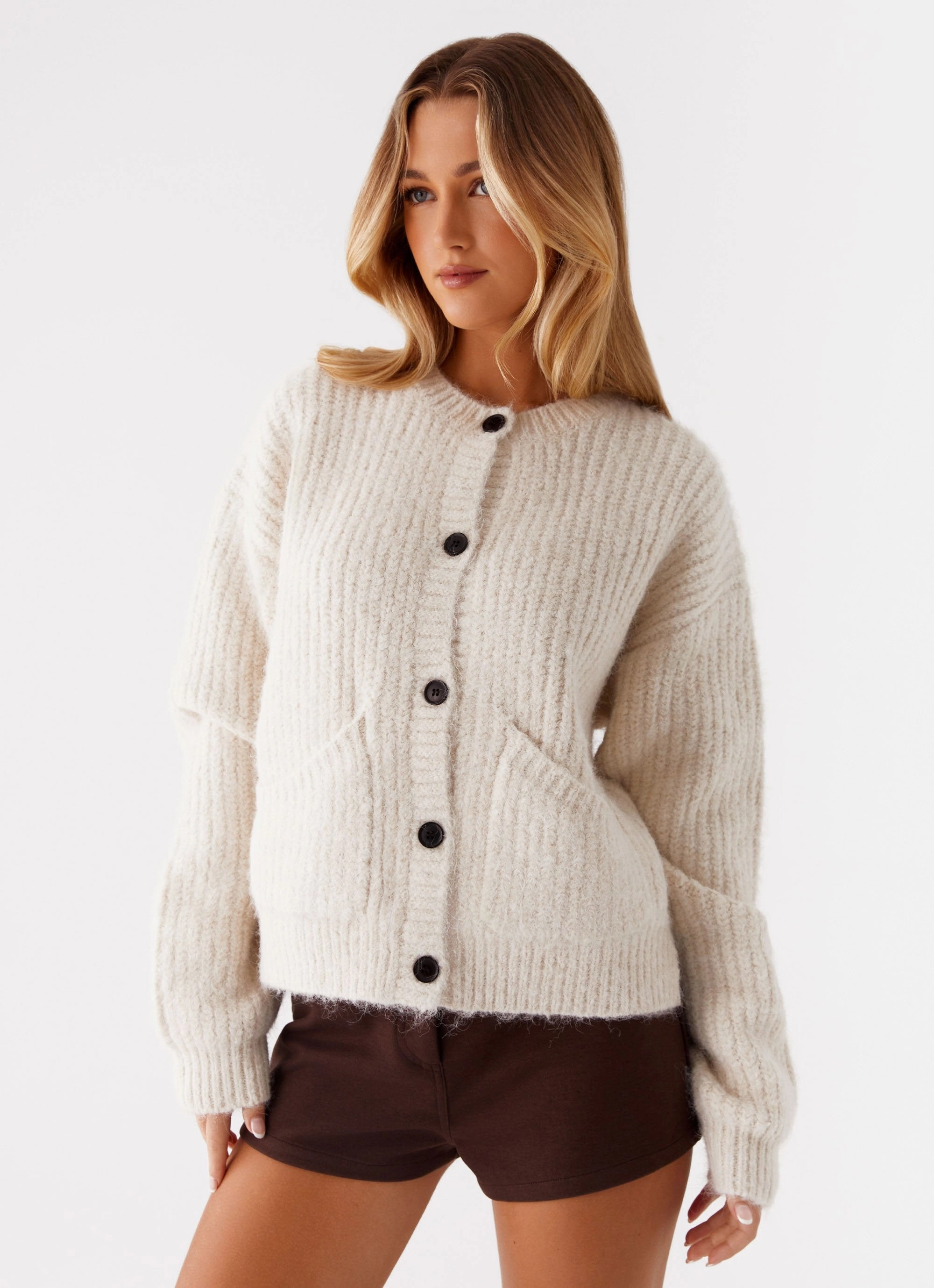 Hartley Cardigan - White HypoallergenicFabric Hidden Ventilation Zones