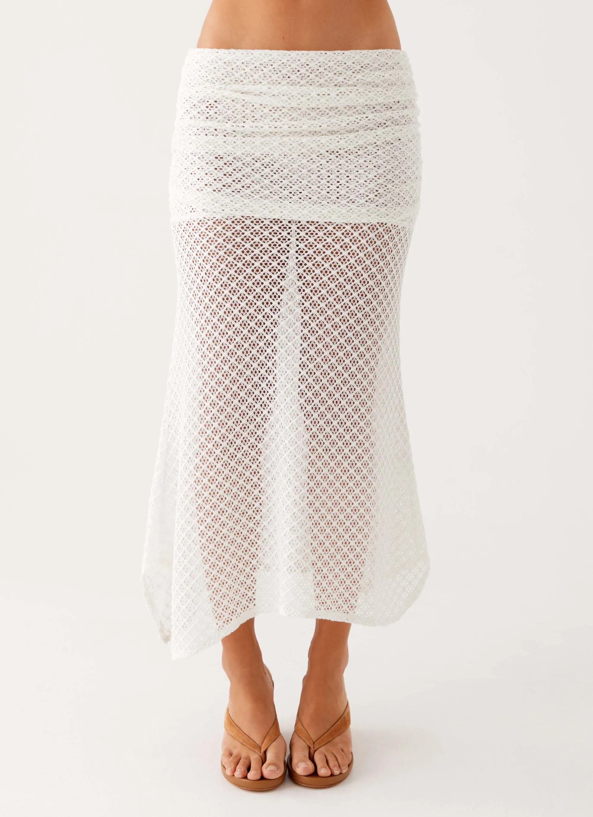 Genesis Midi Skirt - White Midi length Fresh Style