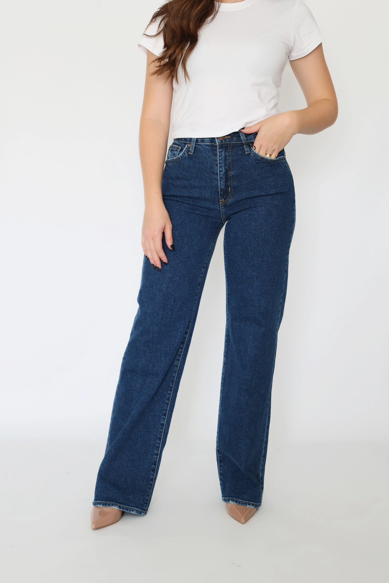 Daily Wear PolyesterBlend Georgia Relaxed Leg Denim