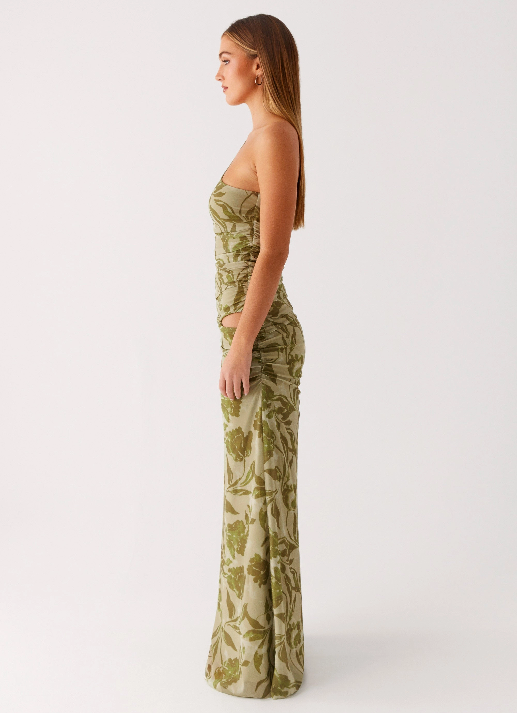 Georgiana Maxi Dress - Jade Fern Button-Cuff