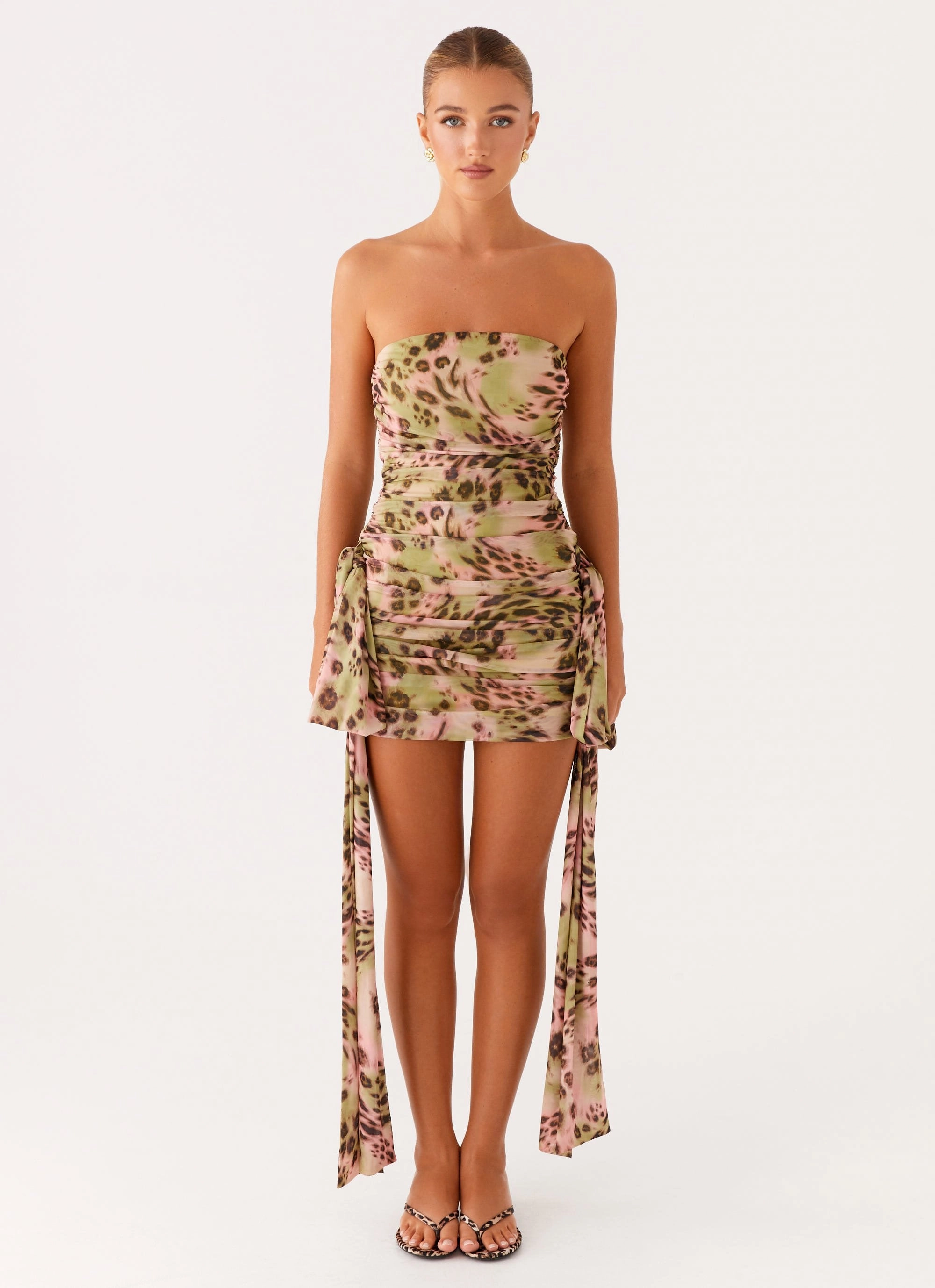 Georgie Mini Dress - Swirl Leo SoftTouchTexture