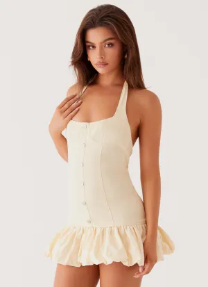 Georgina Denim Mini Dress - Antique Casual Cool Edgy style Georgina Denim Mini Dress - Antique