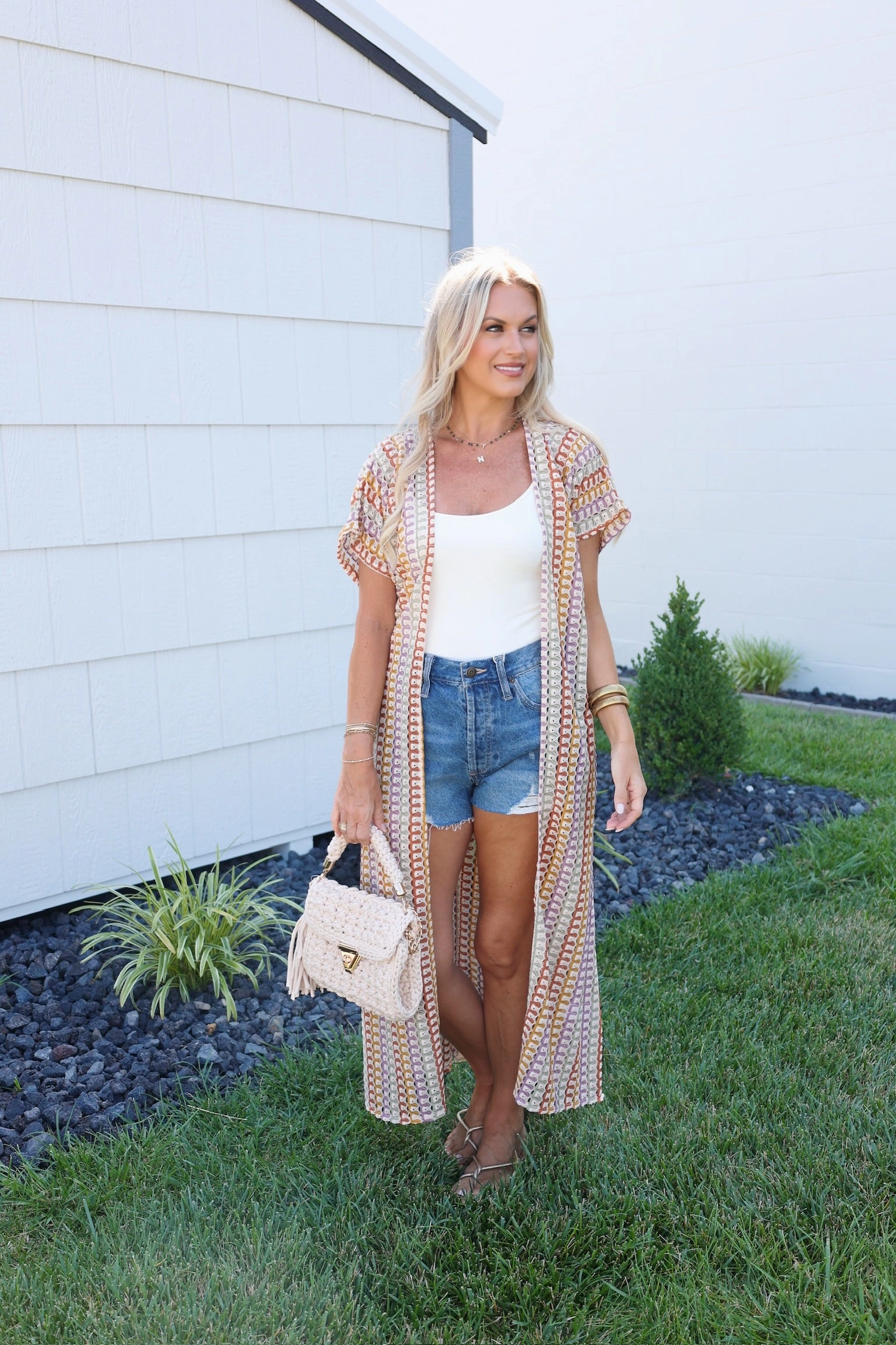 Gilded Sky Kimono ZipperedPockets Friction Resistant Finish