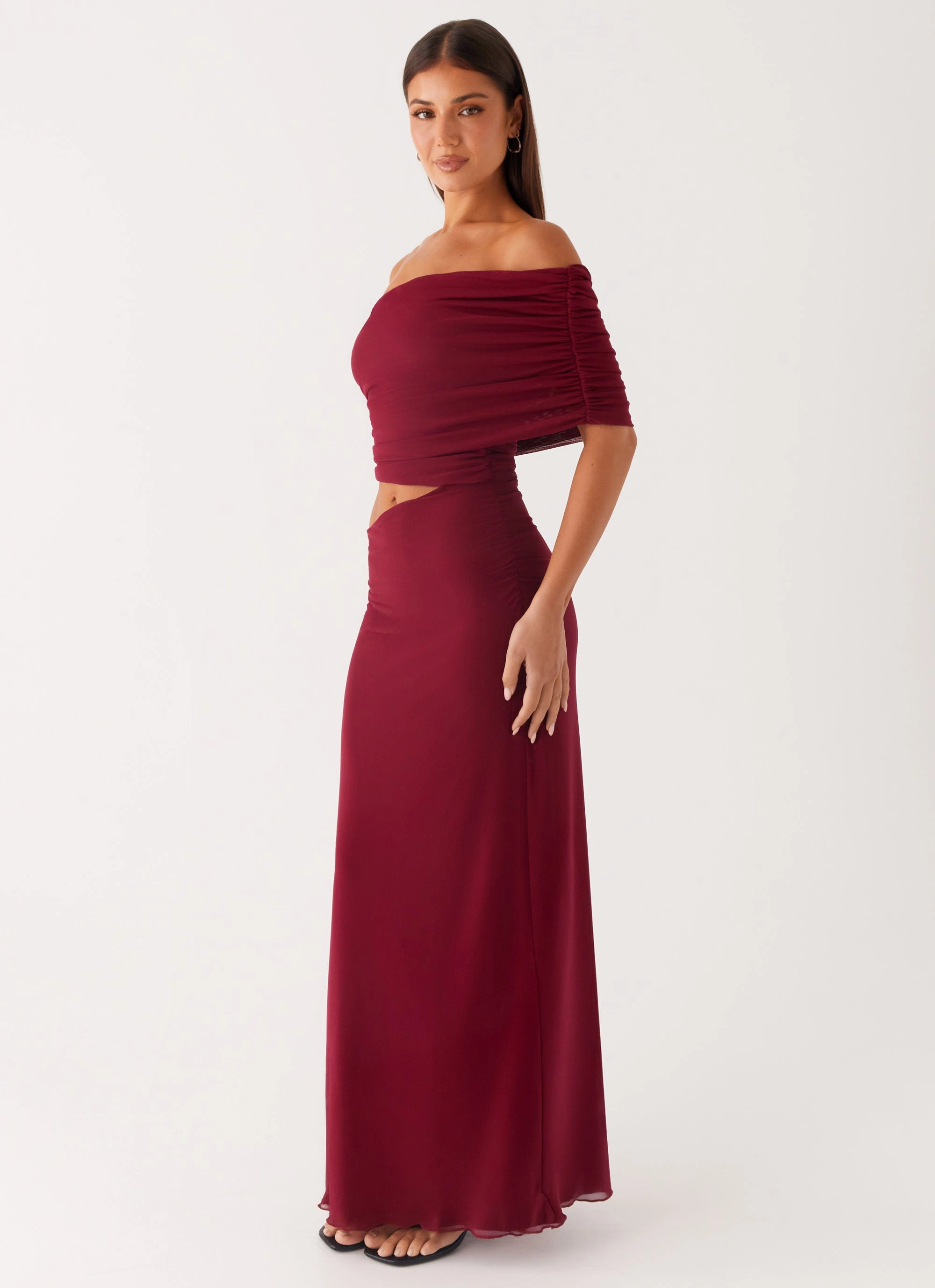 Gillian Maxi Dress - Maroon Flattering Wearable