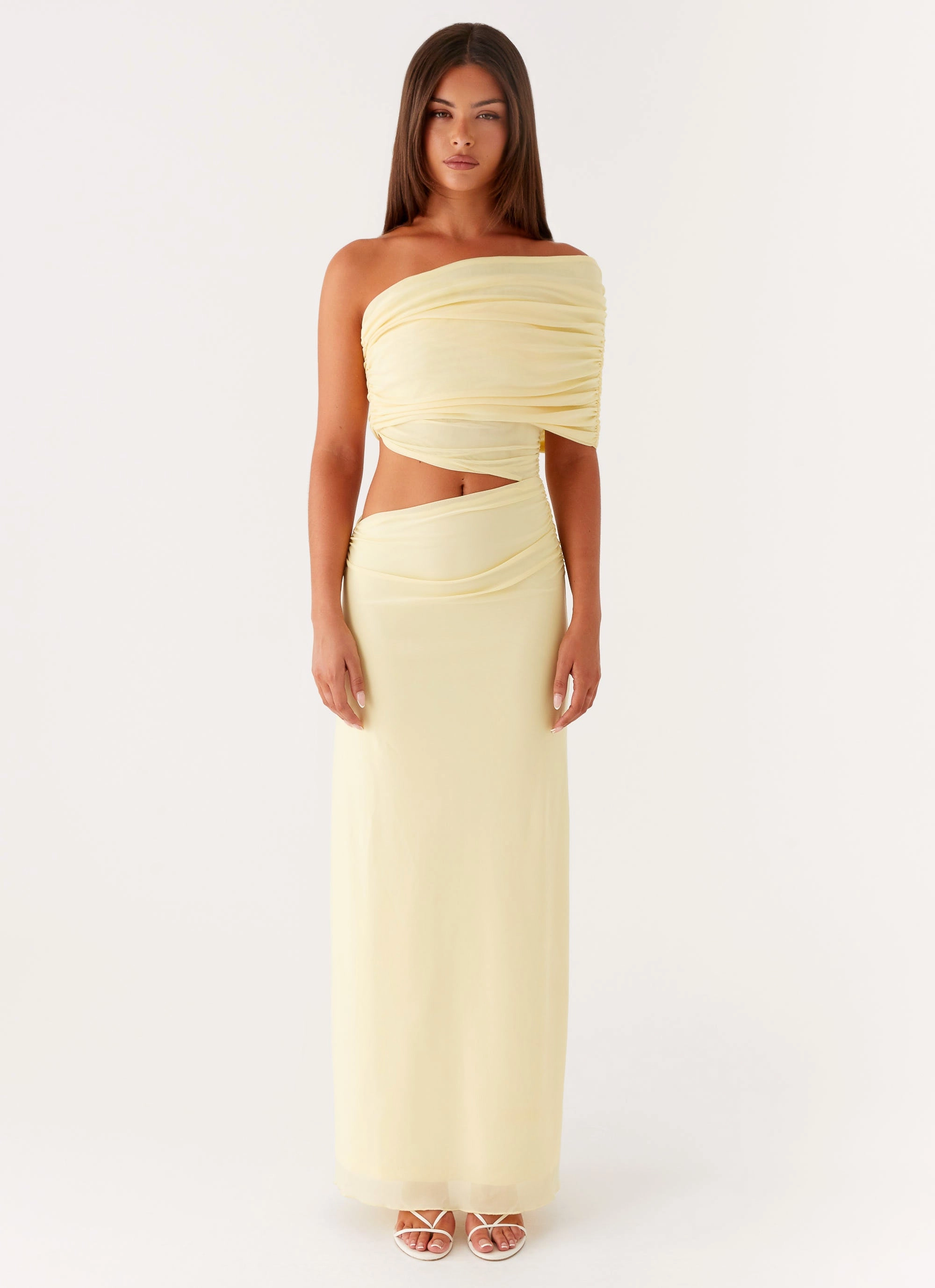 Cool Drape Gillian Maxi Dress - Yellow