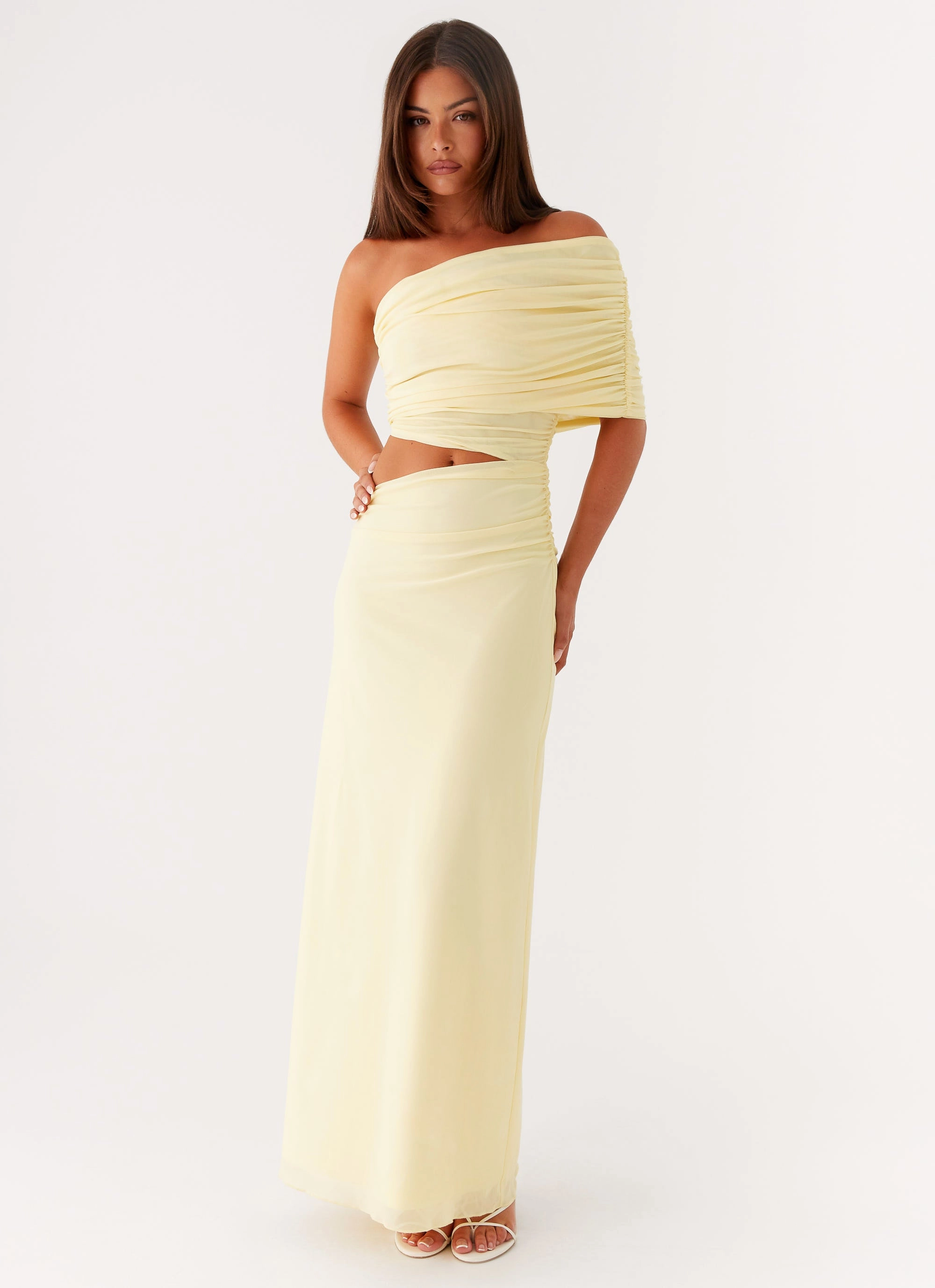 Brunch Outfit Refined touch Gillian Maxi Dress - Yellow