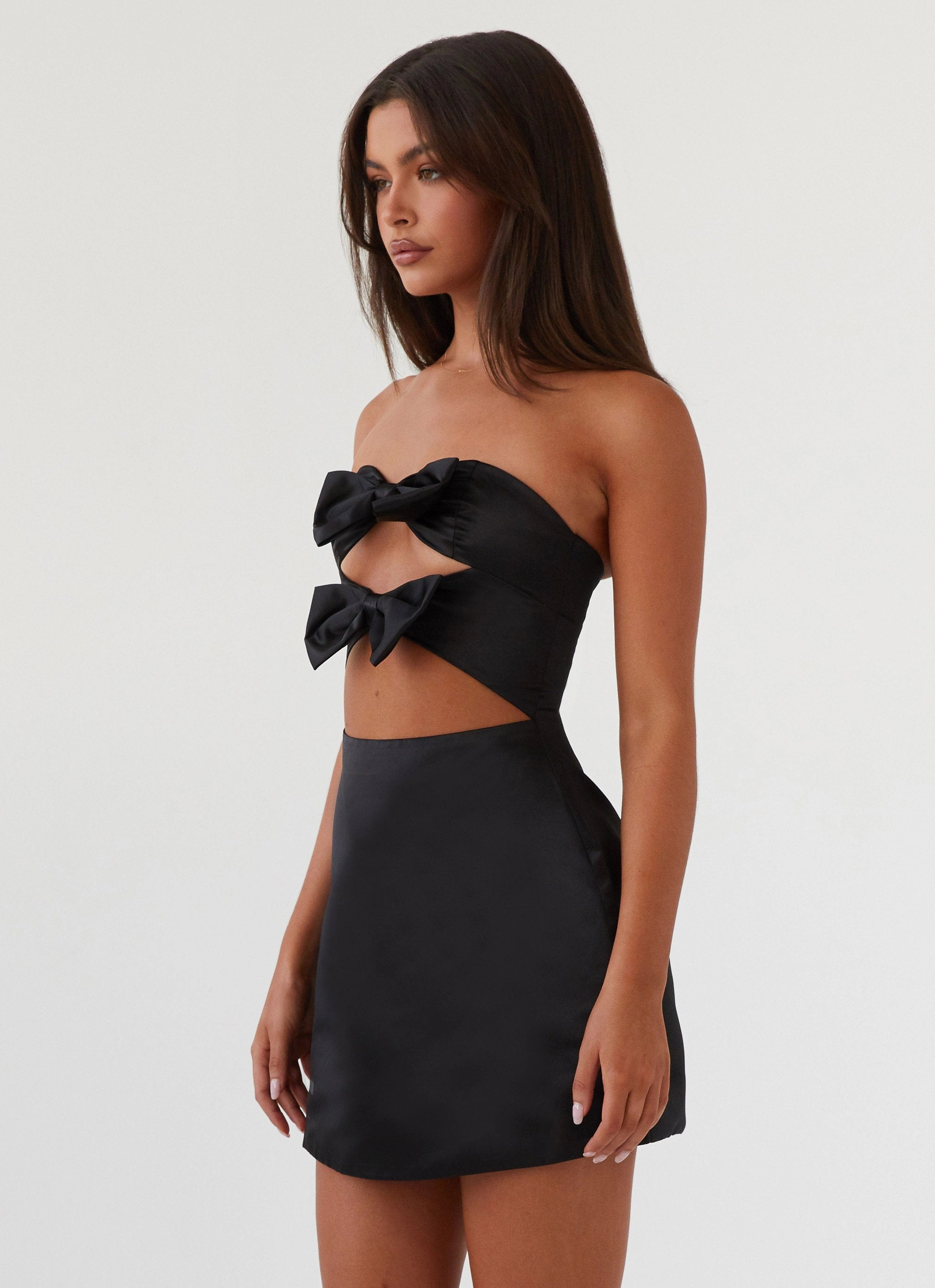Girl Crush Bow Mini Dress - Black Pure Shape