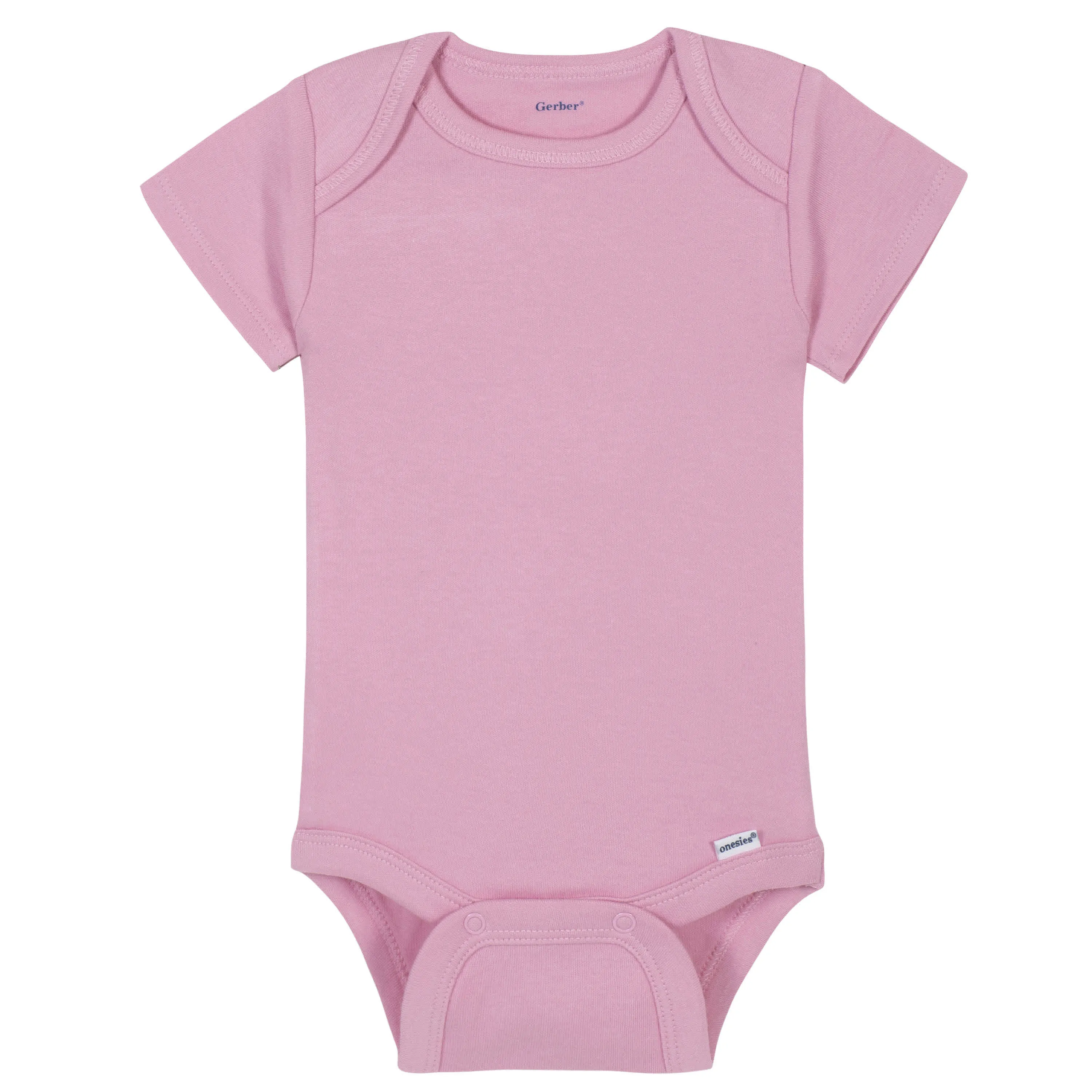 Girls Light Pink Classic Short Sleeve Onesies® Brand Bodysuit
