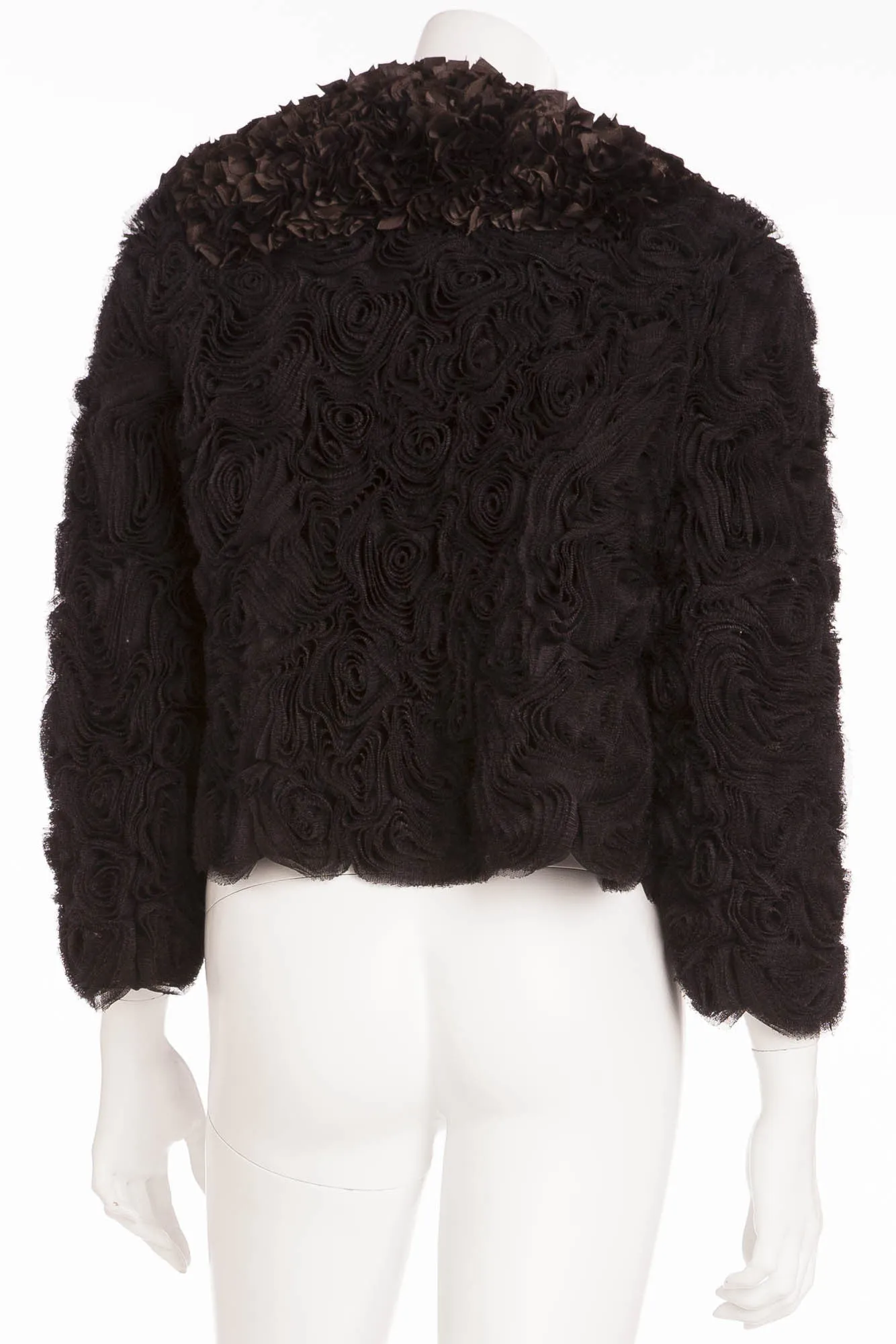 Givenchy - Floral Ruched Long Sleeve Jacket - FR 40