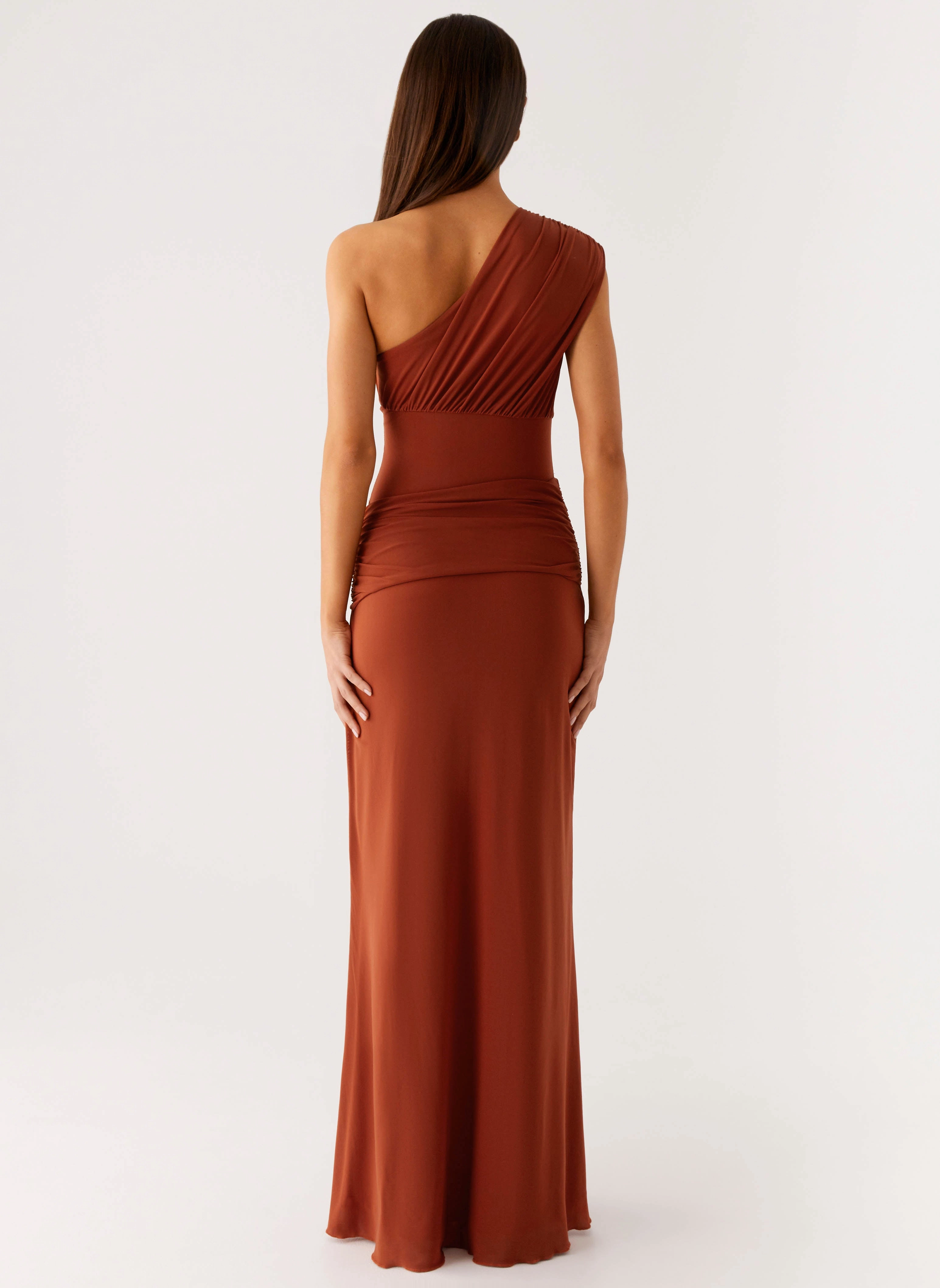 New Mood Glimmer Maxi Dress - Rust