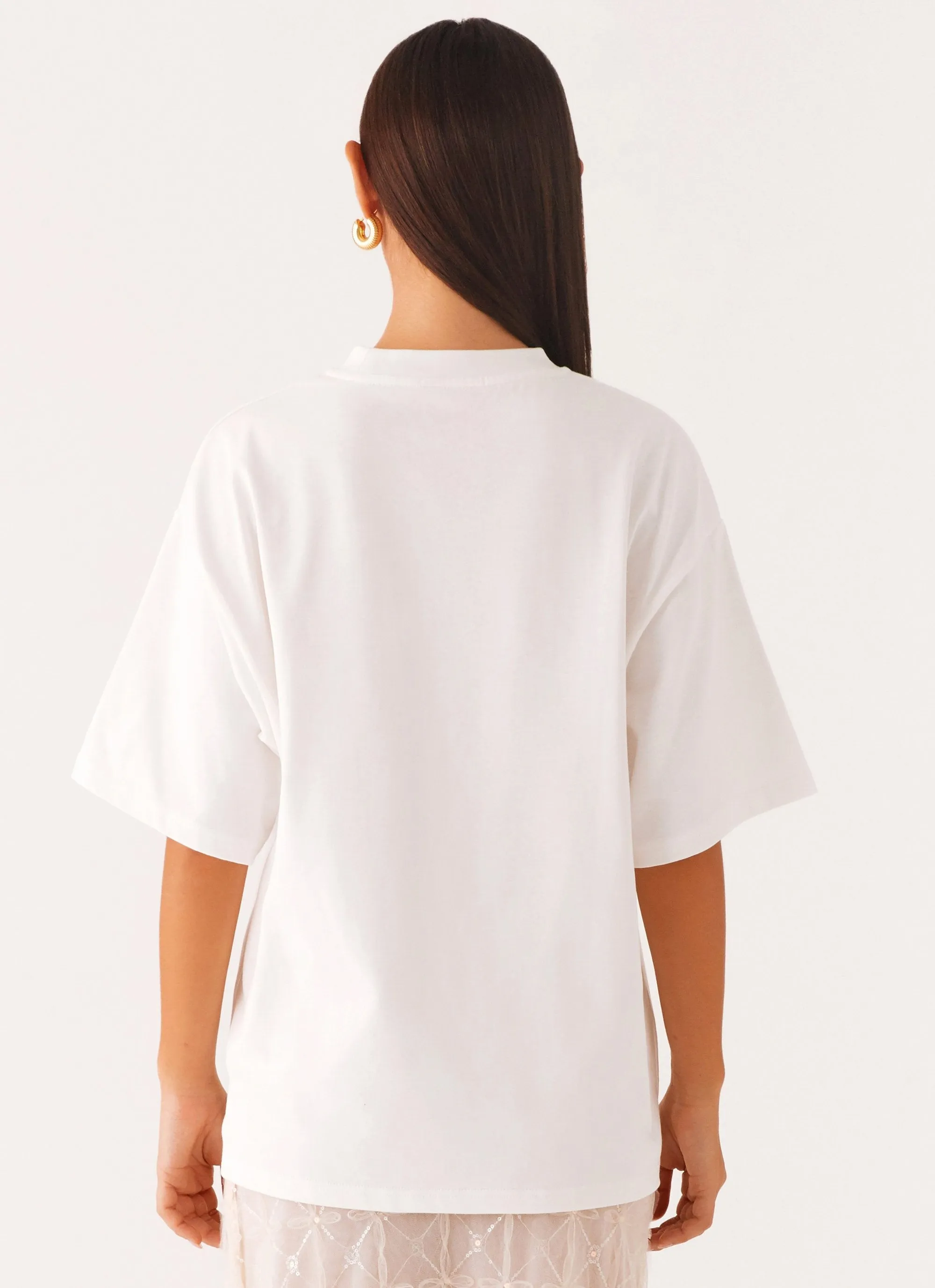 Quality Fabric Fit For All Day Born To Have Fun Oversized Graphic Tee - Blue Shell