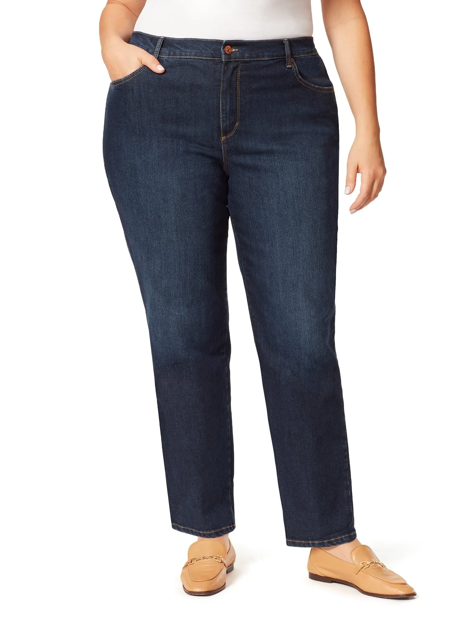 Gloria Vanderbilt Plus Size Amanda Straight Leg Jean