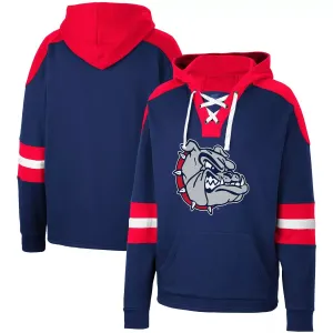 Gonzaga Bulldogs Men's Navy Blue Lace-Up Pullover 4.0 Colosseum Hoodie