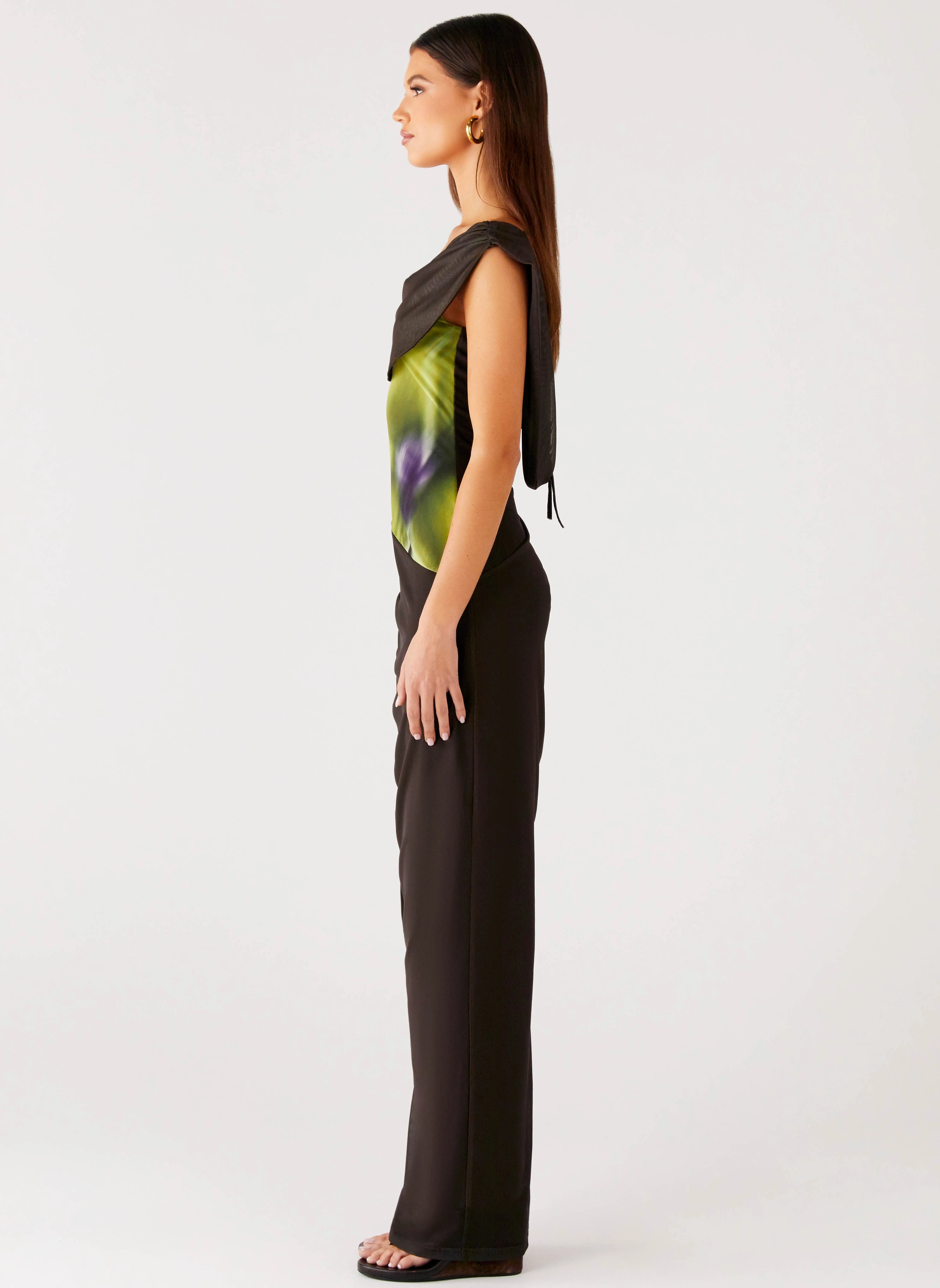 Good Fortune Maxi Dress - Lime Flower Perfect Layering