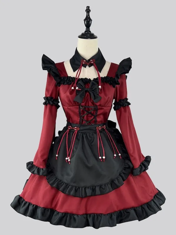 Gothic devil lolita maid dress