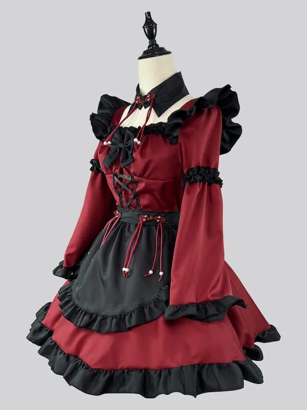 Gothic devil lolita maid dress