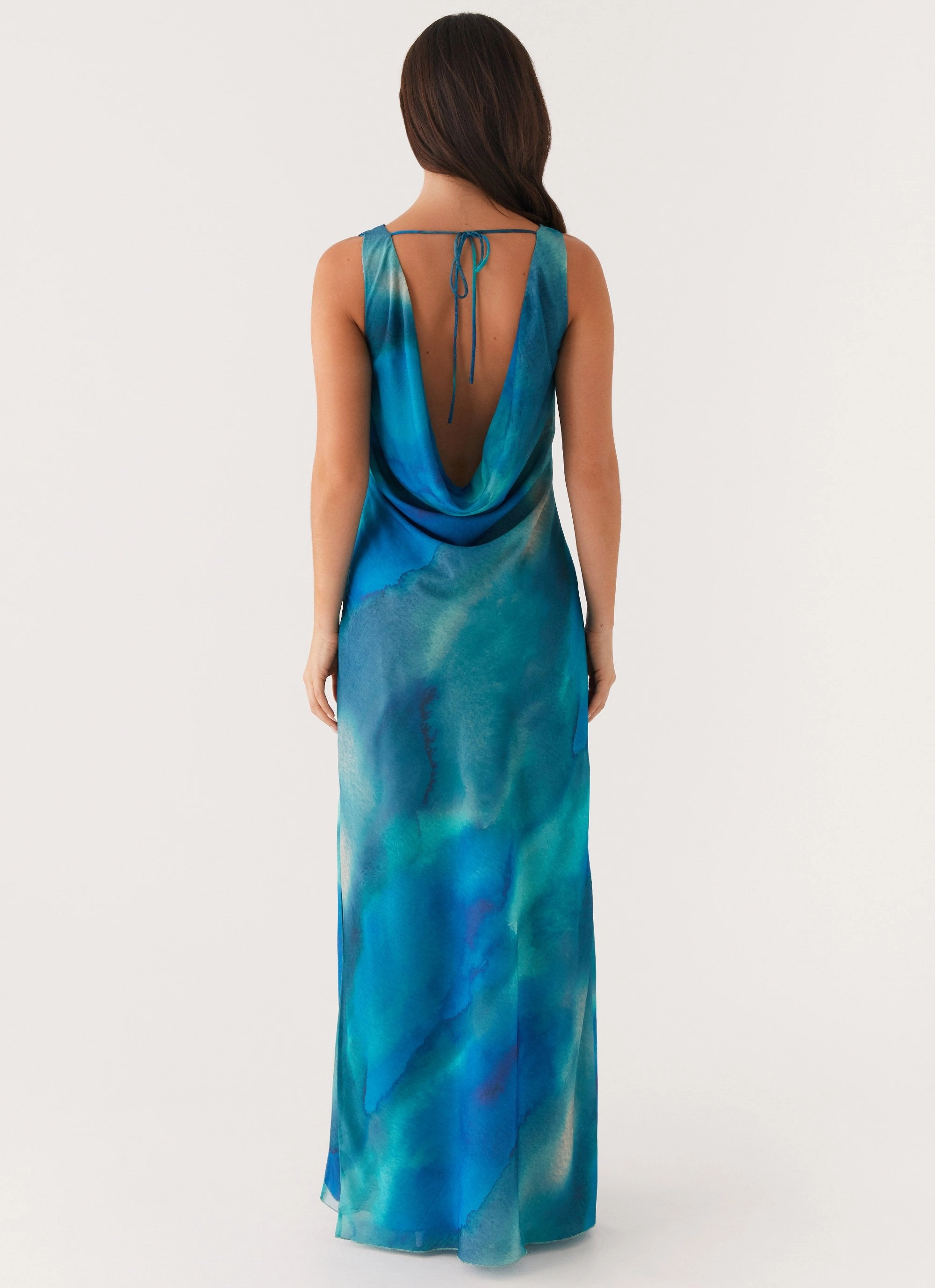 Carelle Maxi Dress - Blue Tie Dye Trend Glow