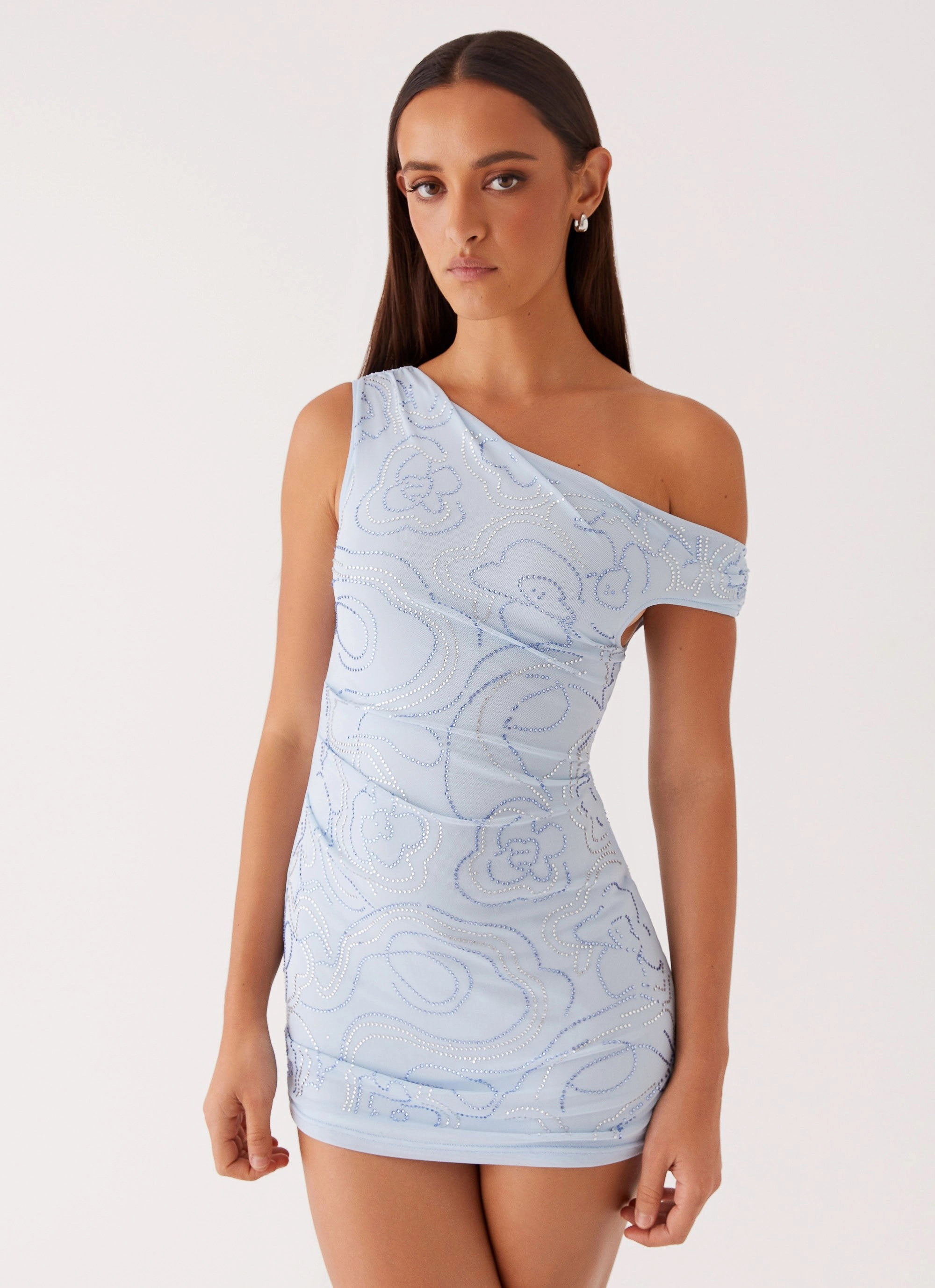 Mountain High Mini Dress - Blue Perfect Cut Weekend Edge