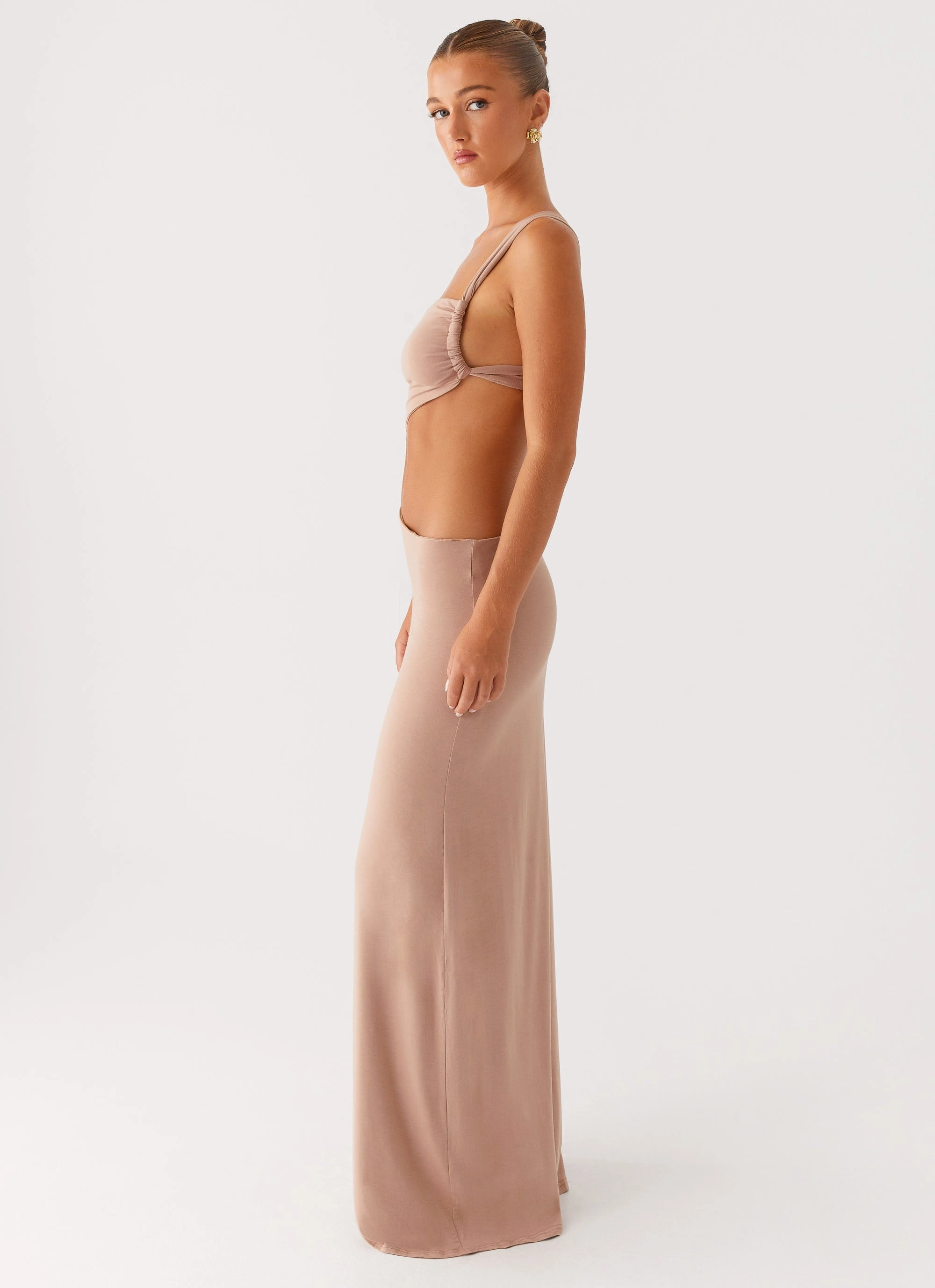 Kika Maxi Dress - Beige Fresh Look Cozy Balance