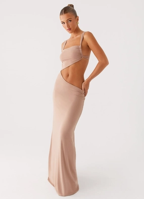 Graceful Items Kika Maxi Dress - Beige Smooth Tone Earth Colors Kika Maxi Dress - Beige