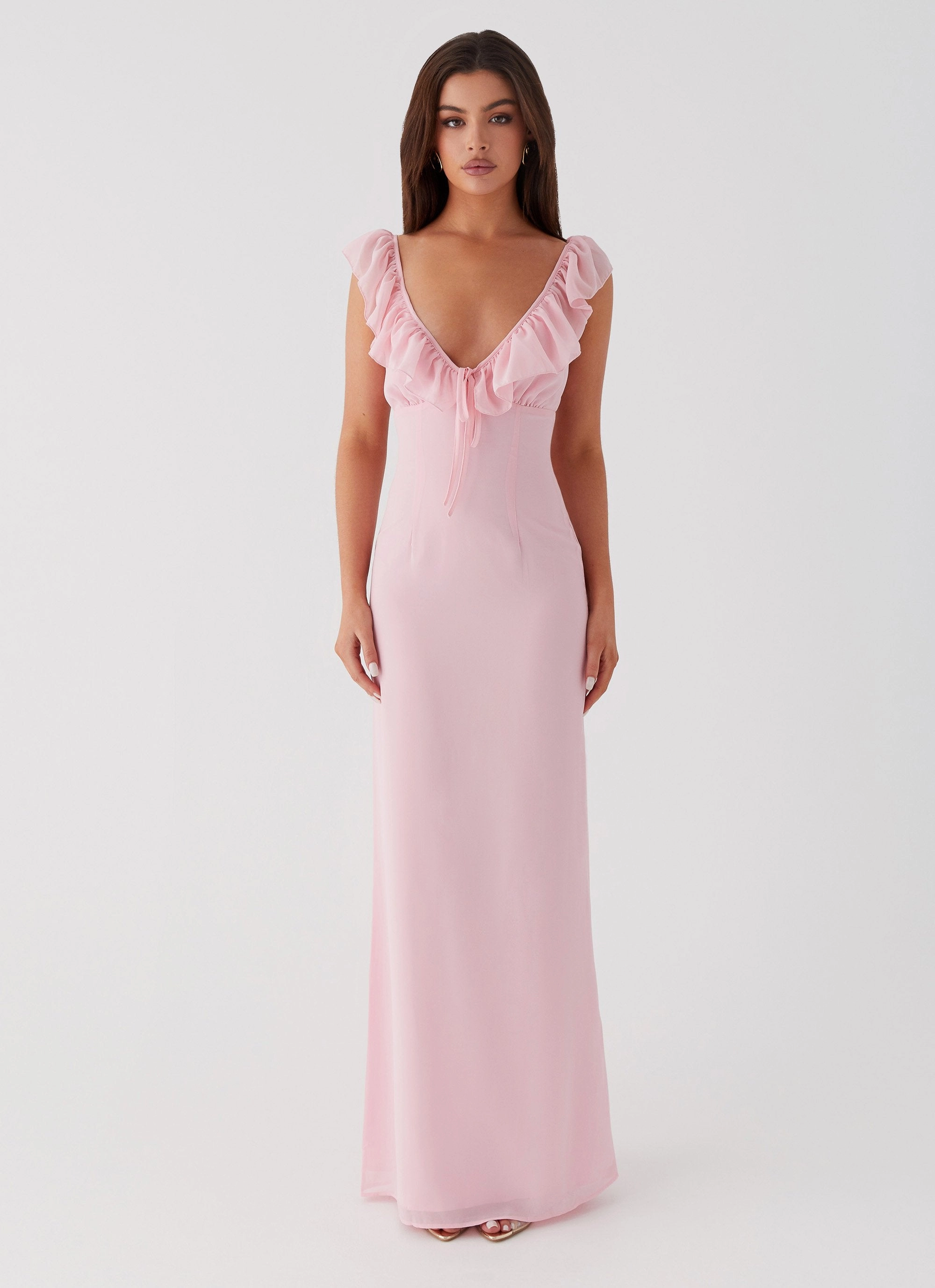 Japan Cool Elegant Style Silvie Maxi Dress - Pink