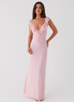 Gradient Tone Silvie Maxi Dress - Pink Silvie Maxi Dress - Pink Relax Flex Fitted Base