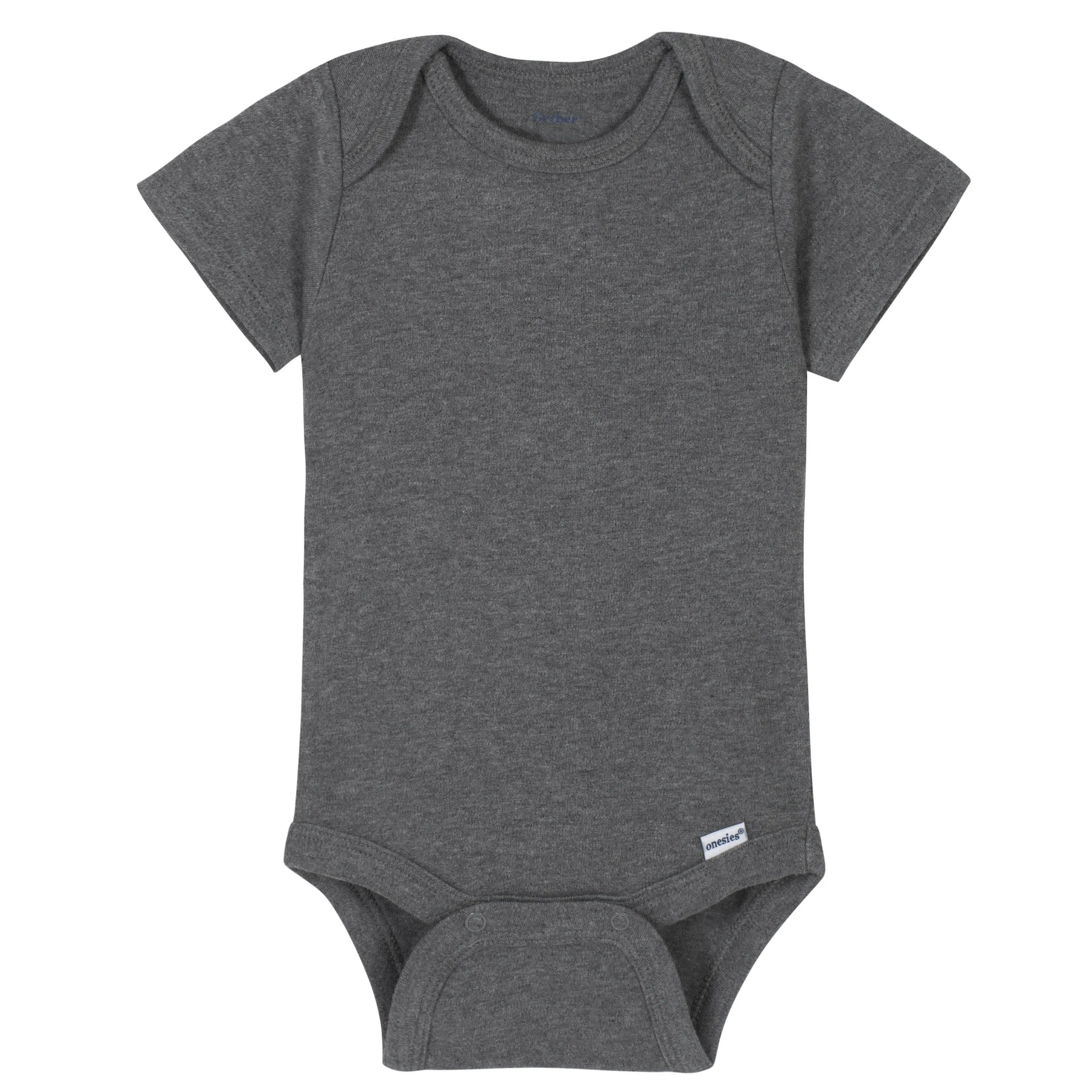 Gray Classic Short Sleeve Onesies® Brand Bodysuit