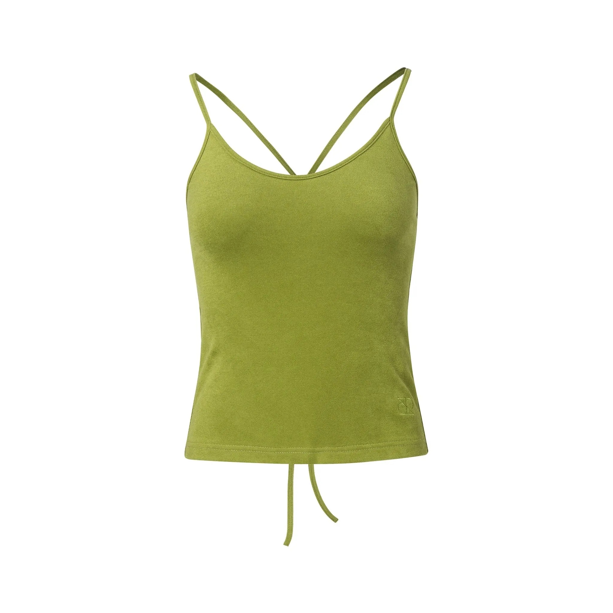 Green Cut-out Knitted Camisole