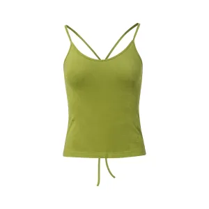 Green Cut-out Knitted Camisole