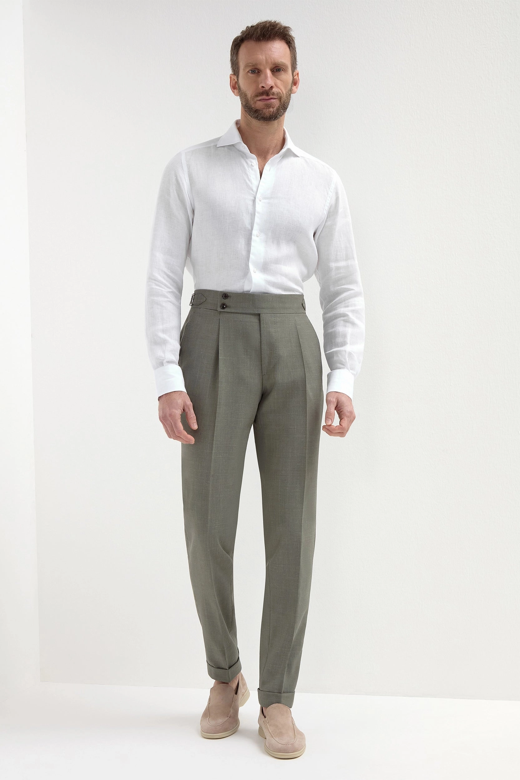 Green Soragna trousers - Made in Italy