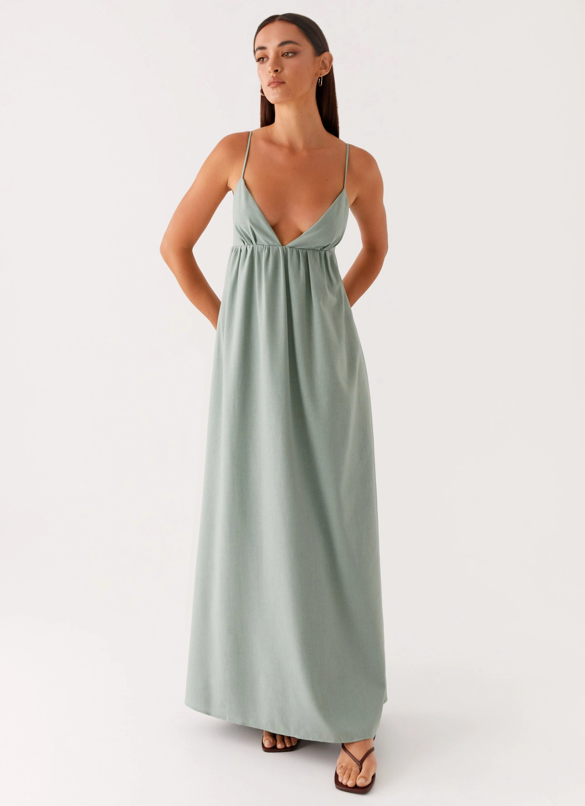 Luxurious Feel Daily Comfort Greer Maxi Dress - Sage