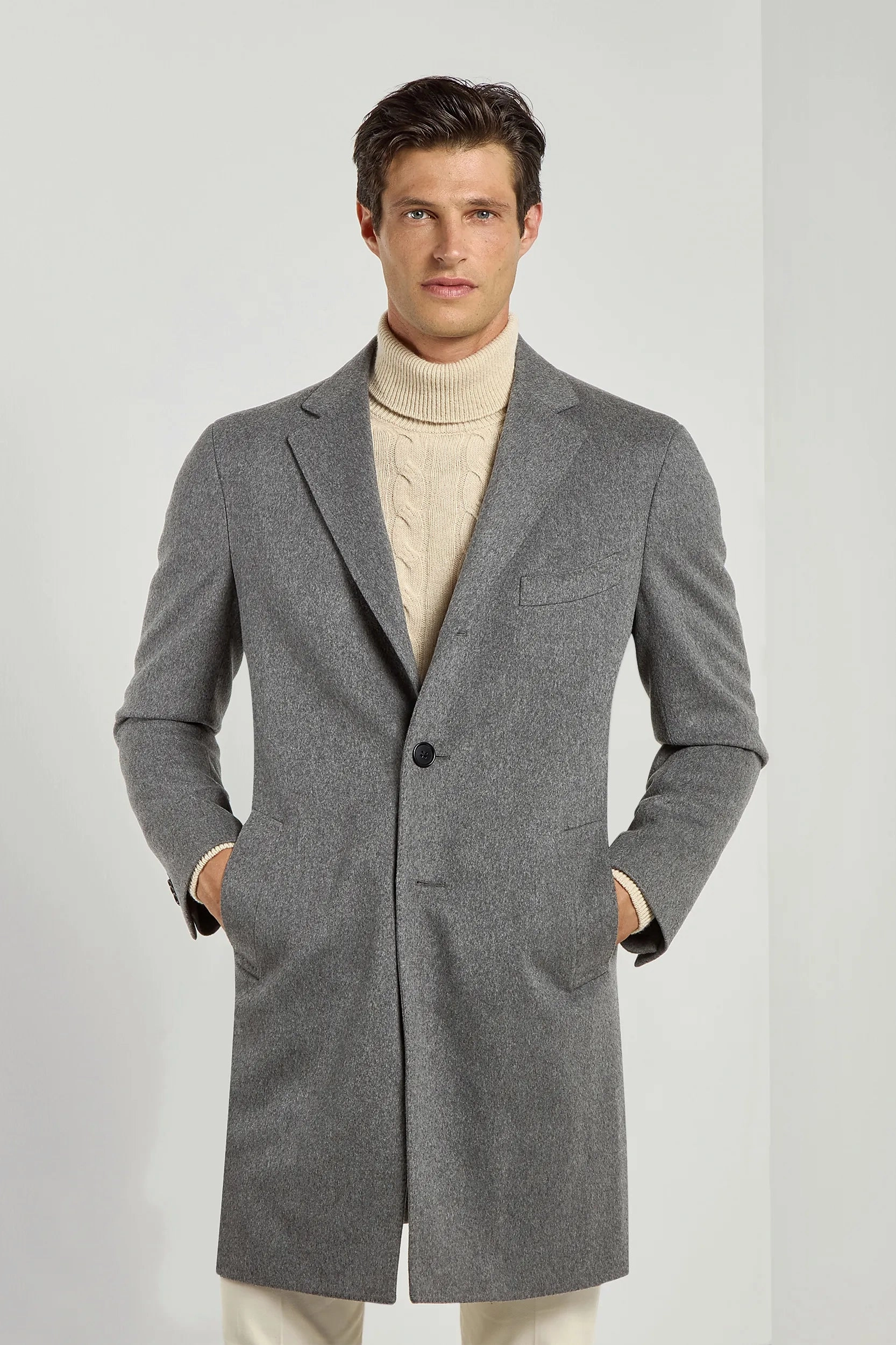 Grey overcoat - Made in Italy