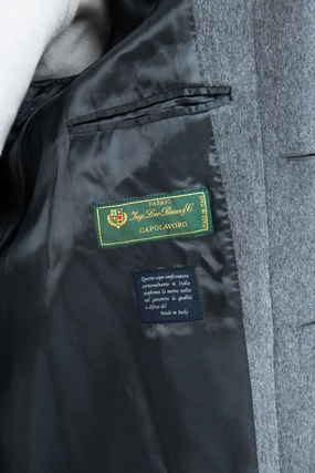 Grey raglan coat ?C Made in Italy