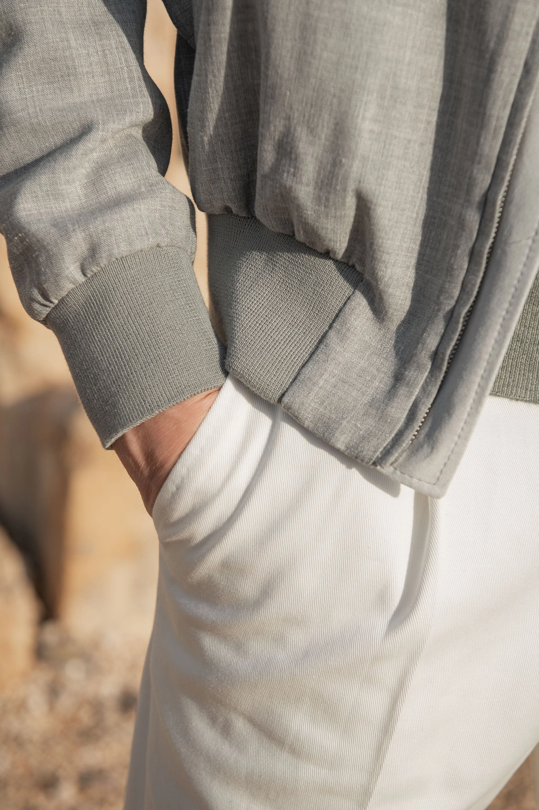 Grey short jacket ?C Made in Italy