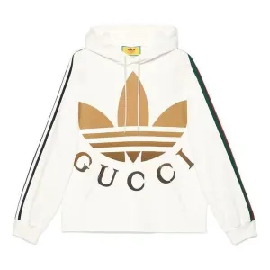 Gucci x adidas Hooded Sweatshirt 'Ivory', ivory/black/gold