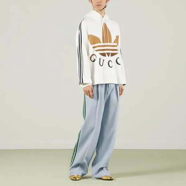 Gucci x adidas Hooded Sweatshirt 'Ivory', ivory/black/gold