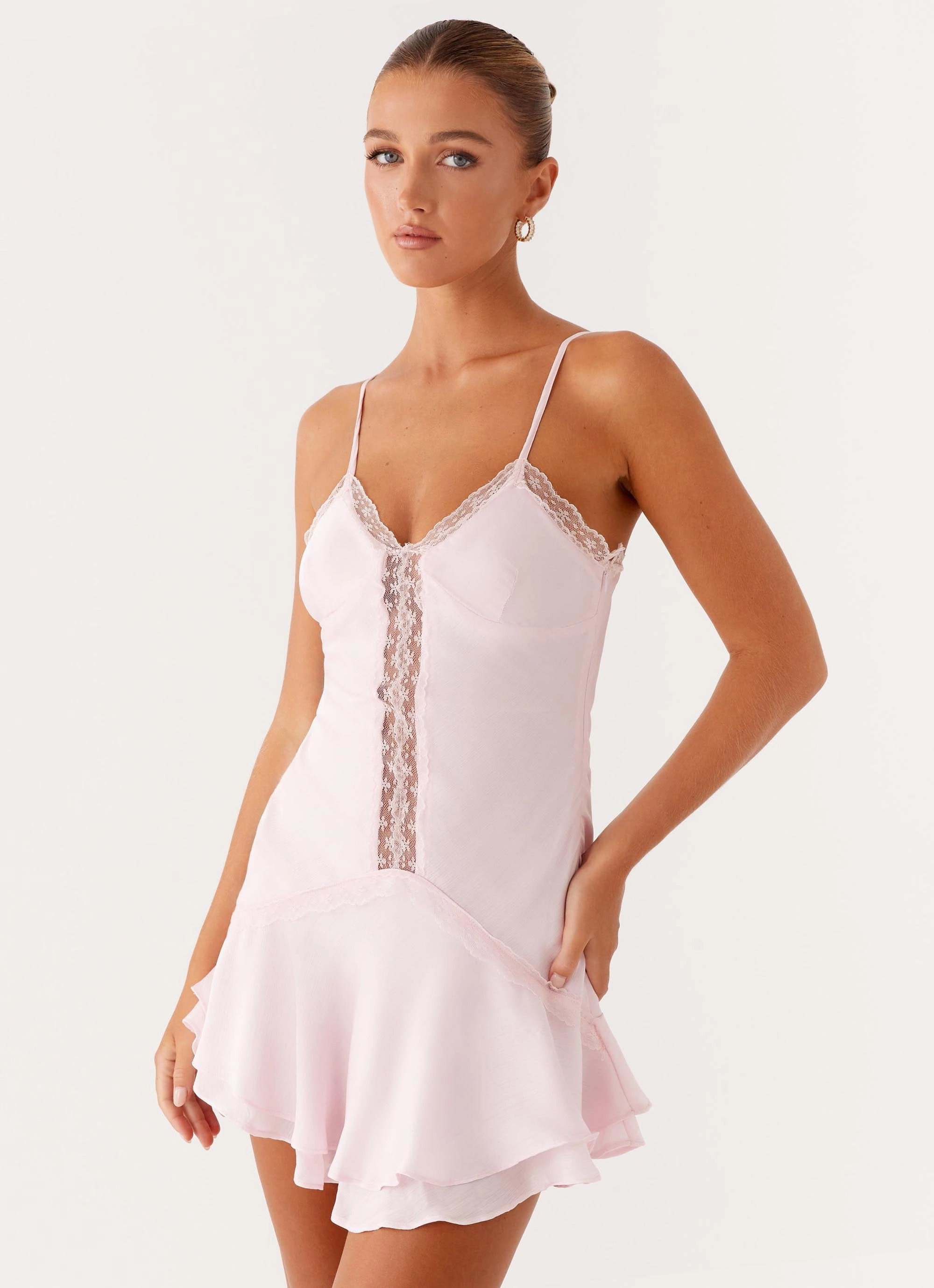 Roya Mini Dress - Pink Fashionable Wear