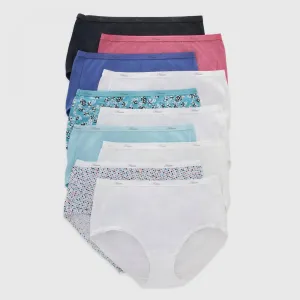 Hanes Womens 10pk Cotton Classic Briefs PW40AD Colors May Vary 10