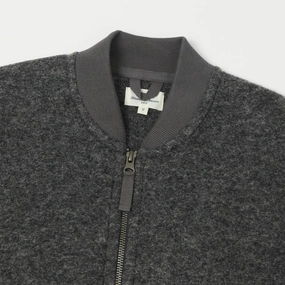 Hartford 'David' Knitted Wool Jacket - Charcoal Hartford 'David' Knitted Wool Jacket - Charcoal
