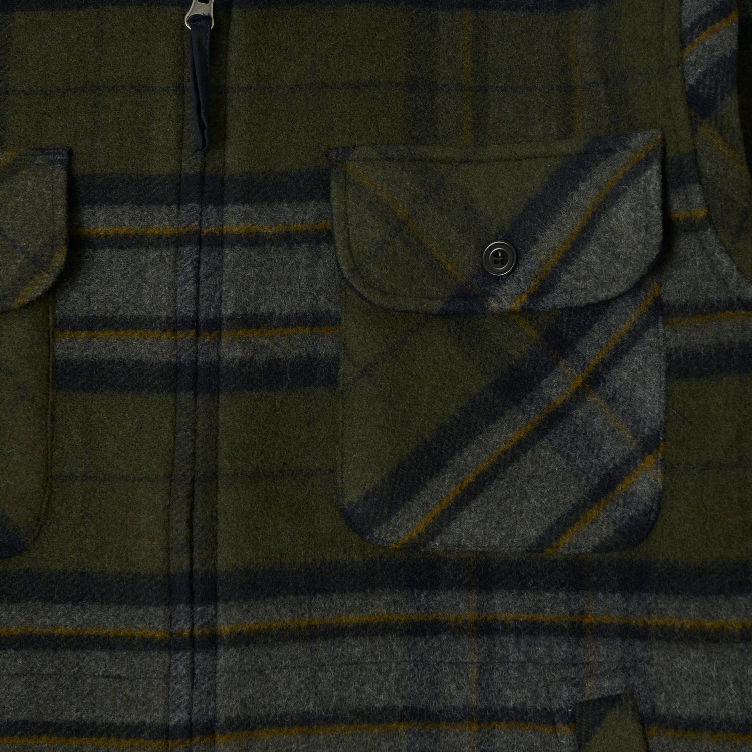 Hartford 'Dusty' Melton Wool Jacket - Forest Green