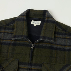 Hartford 'Dusty' Melton Wool Jacket - Forest Green