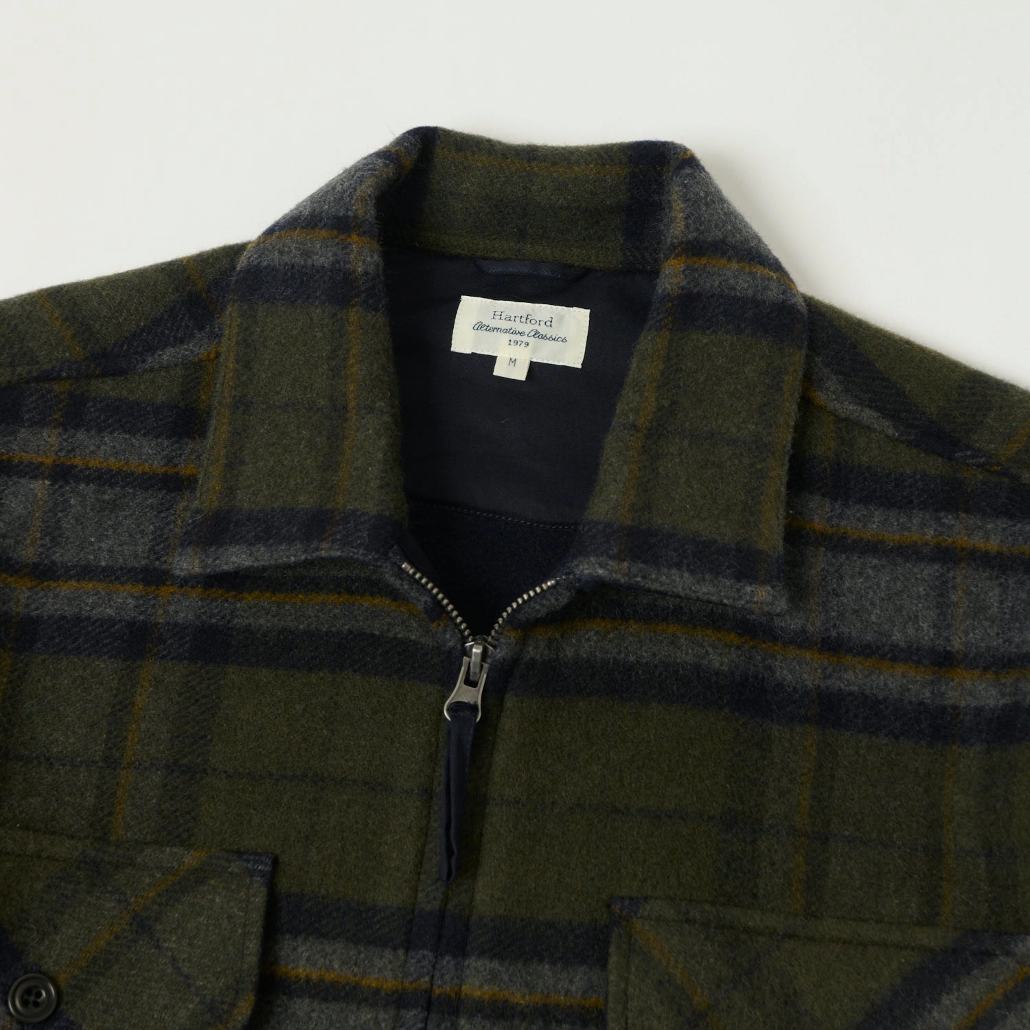 Hartford 'Dusty' Melton Wool Jacket - Forest Green